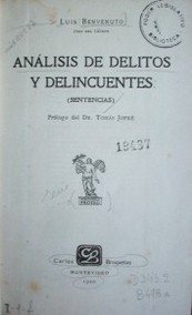 Análisis de delitos y delincuentes : (sentencias)