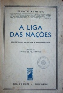 A liga das naçoes : constituiçao , estrutura e funcionamento