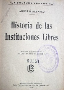 Historia de las instituciones libres