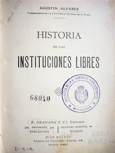 Historia de las instituciones libres