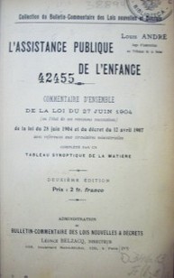 L'assistance publique de l'enfance