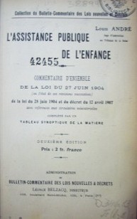 L'assistance publique de l'enfance