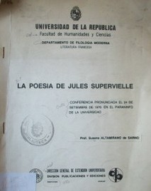 La poesía de Jules Supervielle