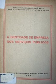 A identidade de empresa nos serviços públicos