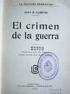 El crimen de la guerra