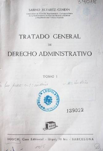 Tratado General de Derecho Administrativo