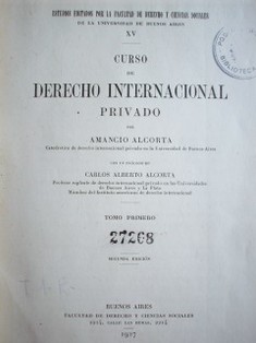 Curso de Derecho Internacional Privado