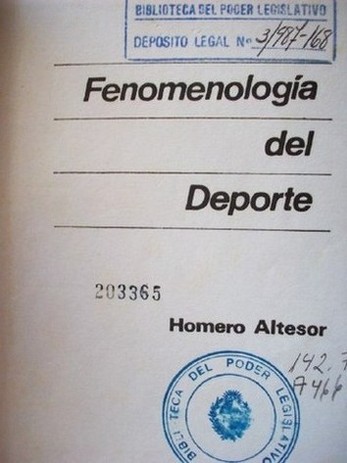 Fenomenología del Deporte