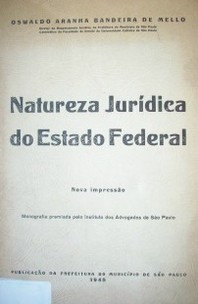 Natureza jurídica do Estado Federal