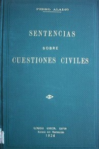 Sentencias sobre cuestiones civiles