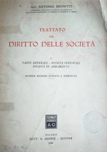 Trattato del diritto delle societá