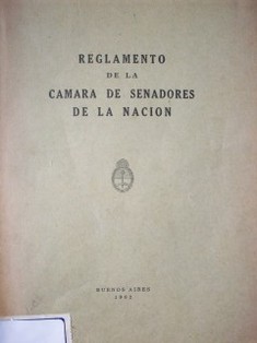 Reglamento de la Cámara de Senadores de la Nación