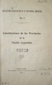 Constituciones de las Provincias de la Nación Argentina