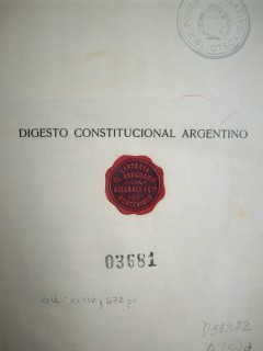 Digesto constitucional argentino