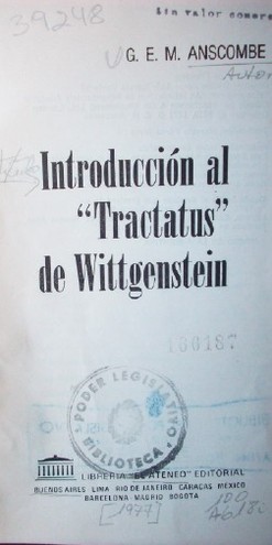 Introducción al "Tractatus" de Wittgenstein