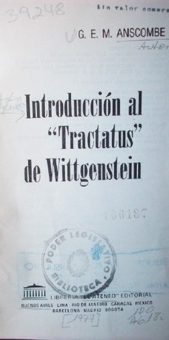 Introducción al "Tractatus" de Wittgenstein