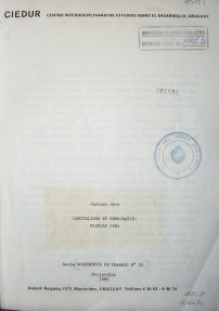 Capitalisme et democratie : Uruguay 1985