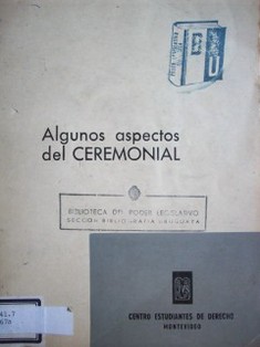 Algunos aspectos del ceremonial