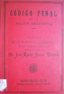 Código Penal de la Nación Argentina : ley Nº 11.179