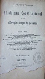 El sistema constitucional en las diferentes formas de gobierno