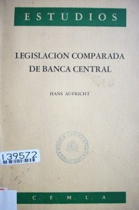 Legislación comparada de banca central