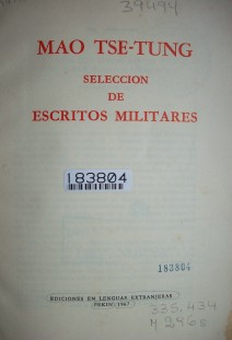 Selección de escritos militares