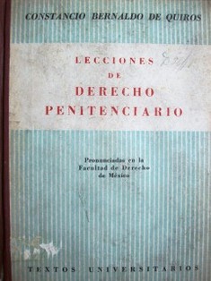 Lecciones de derecho penitenciario