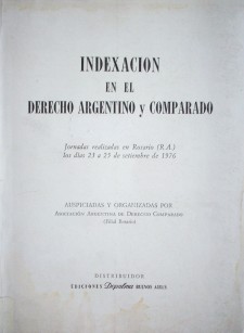 Indexación en el Derecho Argentino y Comparado