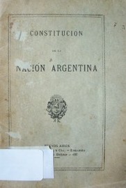 Constitución de la Nación Argentina : 1898