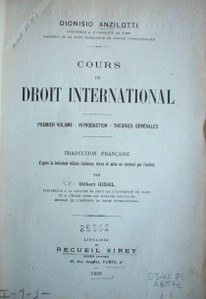 Cours de Droit International