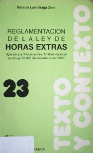 Reglamentación de la ley de horas extras