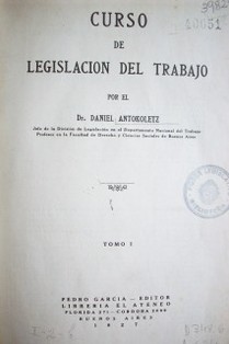 Curso de legislación del trabajo