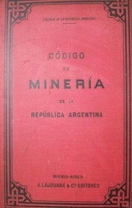 Código de Minería de la República Argentina