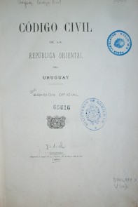 Código Civil de la República Oriental del Uruguay