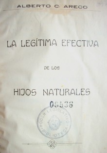 La legítima efectiva de los hijos naturales