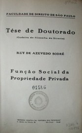 Funçao social da propriedade privada