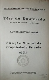 Funçao social da propriedade privada