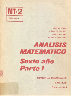 Análisis matemático : sexto año : parte I