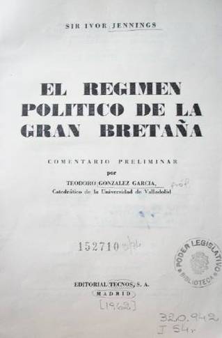 El régimen político de la Gran Bretaña