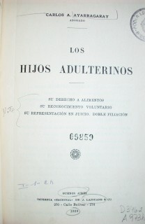 Los hijos adulterinos