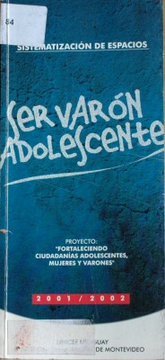 Ser varón adolescente : 2001 / 2002