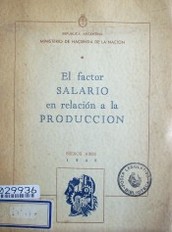 El factor salario en relación a la producción