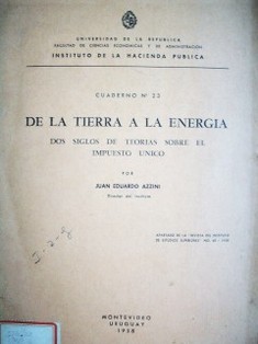 De la tierra a la energía : dos siglos de teorías sobre el impuesto único