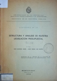 Estructura y análisis de nuestra legislación presupuestal