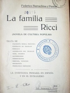 La familia Ricci : (novela de cultura popular)