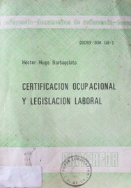 Certificación ocupacional y legislación laboral