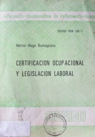 Certificación ocupacional y legislación laboral
