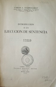 Introducción a la ejecución de sentencia