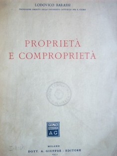 Proprietà e comproprietà