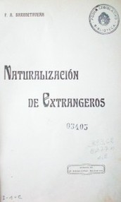 Naturalización de extrangeros